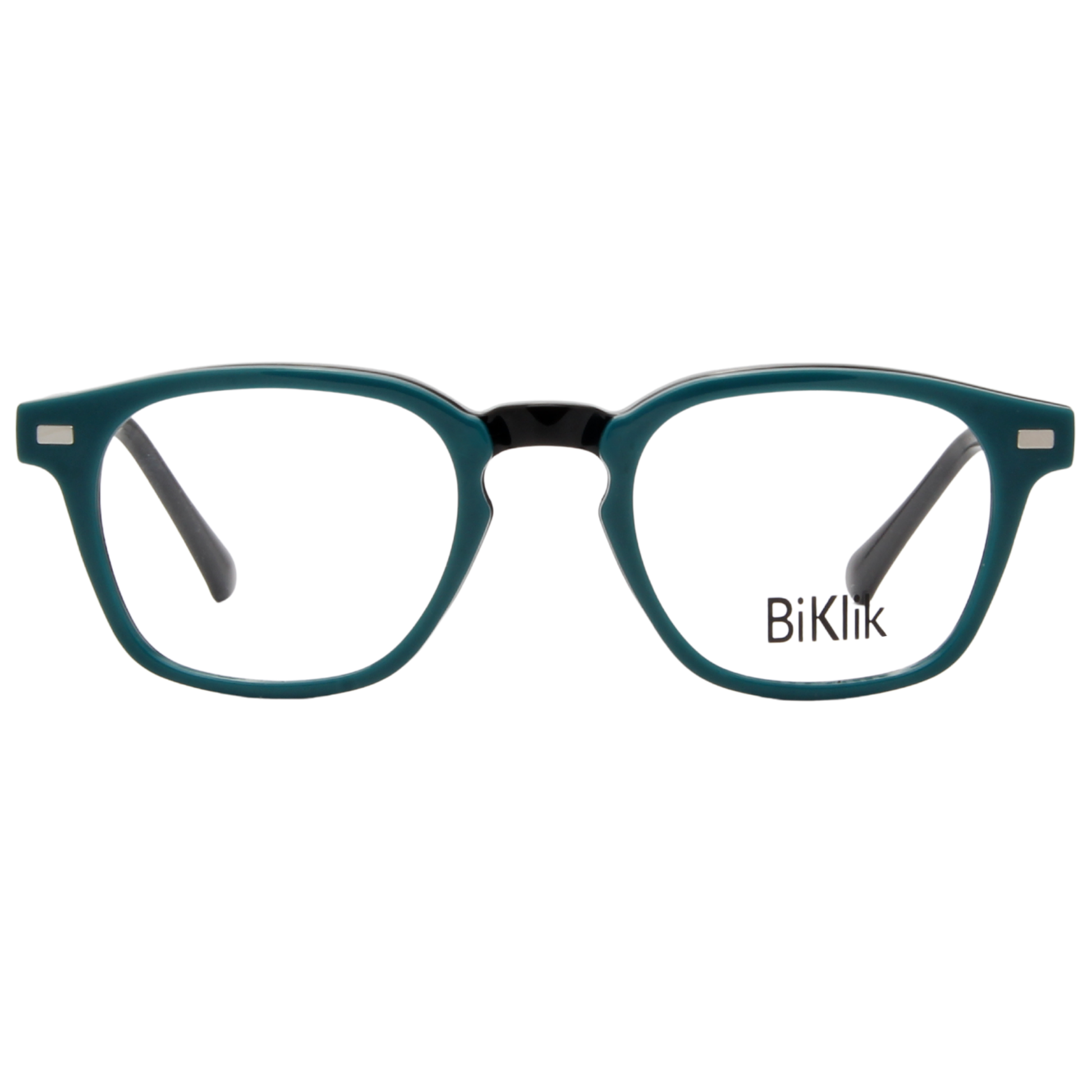 Black Chanel eyeglasses on a white background