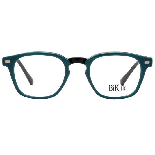 Black Chanel eyeglasses on a white background
