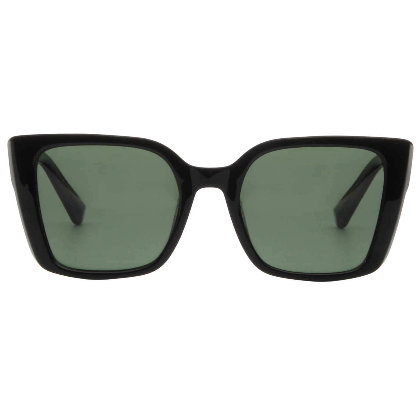 KATHY – Black Frame Sunglasses (Green G-15)