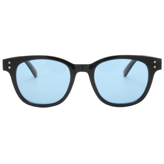 DEBBIE – Black Frame Sunglasses (Light Blue)