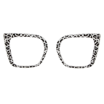 KATHY Clip – White Leopard Clear