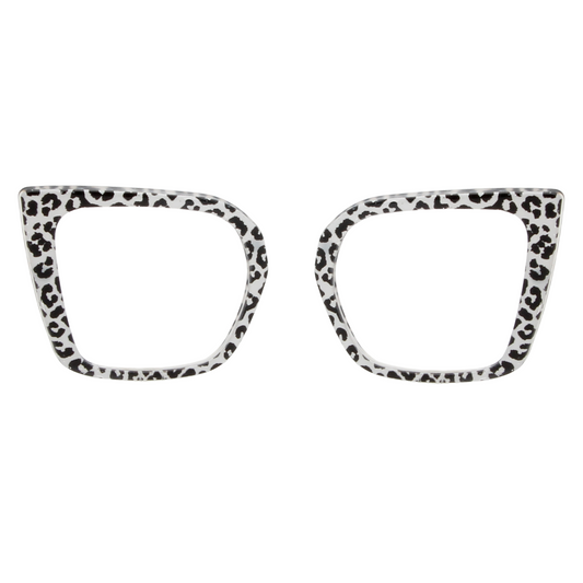 KATHY Clip – White Leopard Clear