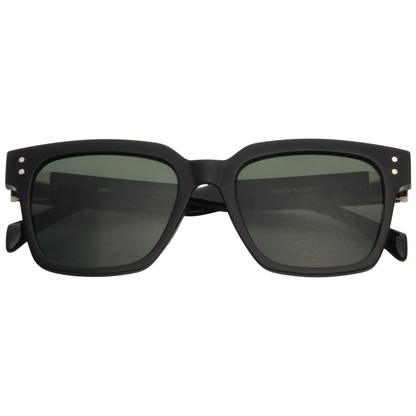 SOFIA – Black Frame Sunglasses (Green G-15)