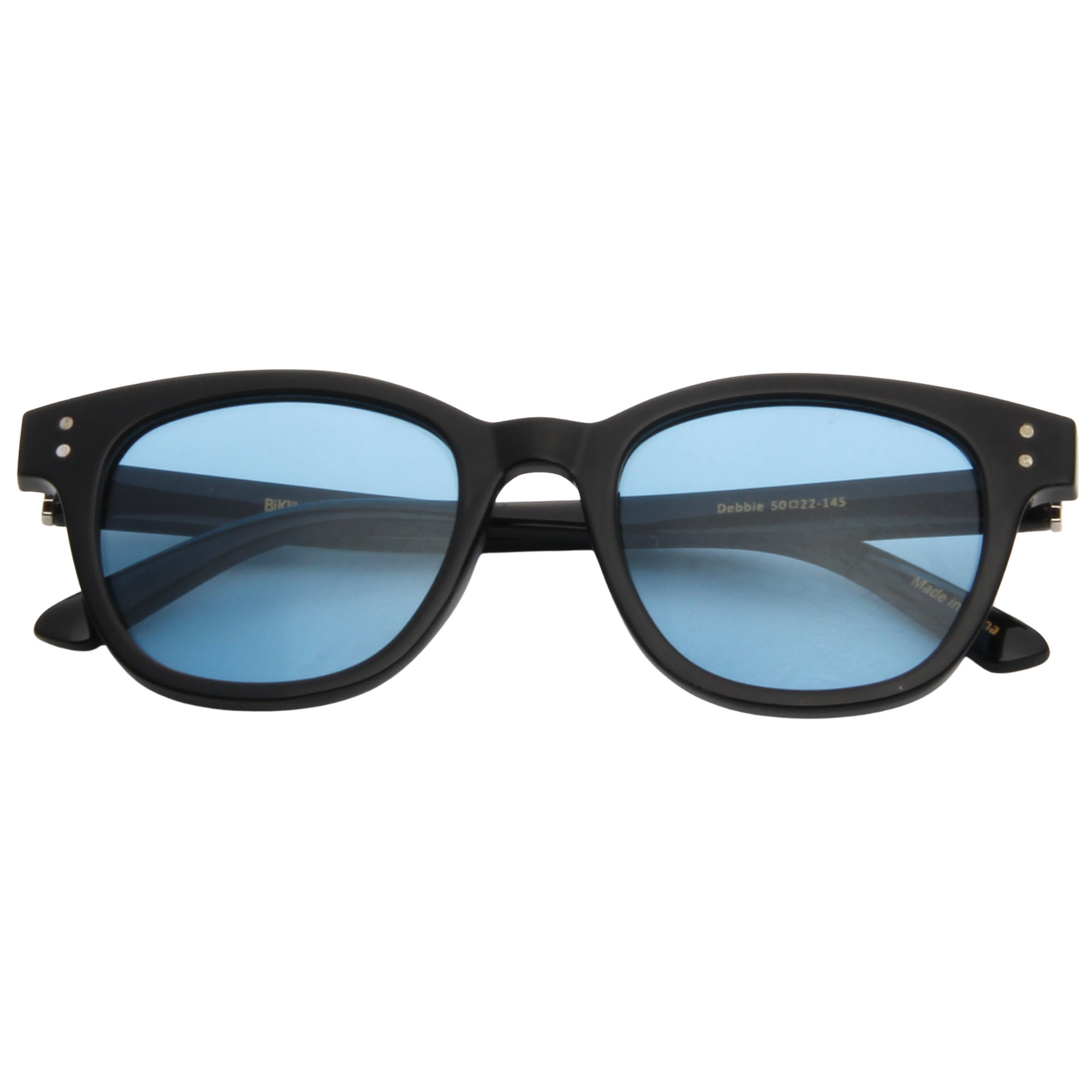 DEBBIE – Black Frame Sunglasses (Light Blue)