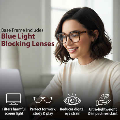 DEBBIE Set - Tortoise Frame + Matte Black, Green & Tortoise Clips