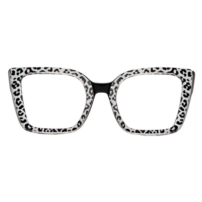KATHY Clip – White Leopard Clear