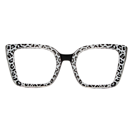 KATHY Clip – White Leopard Clear