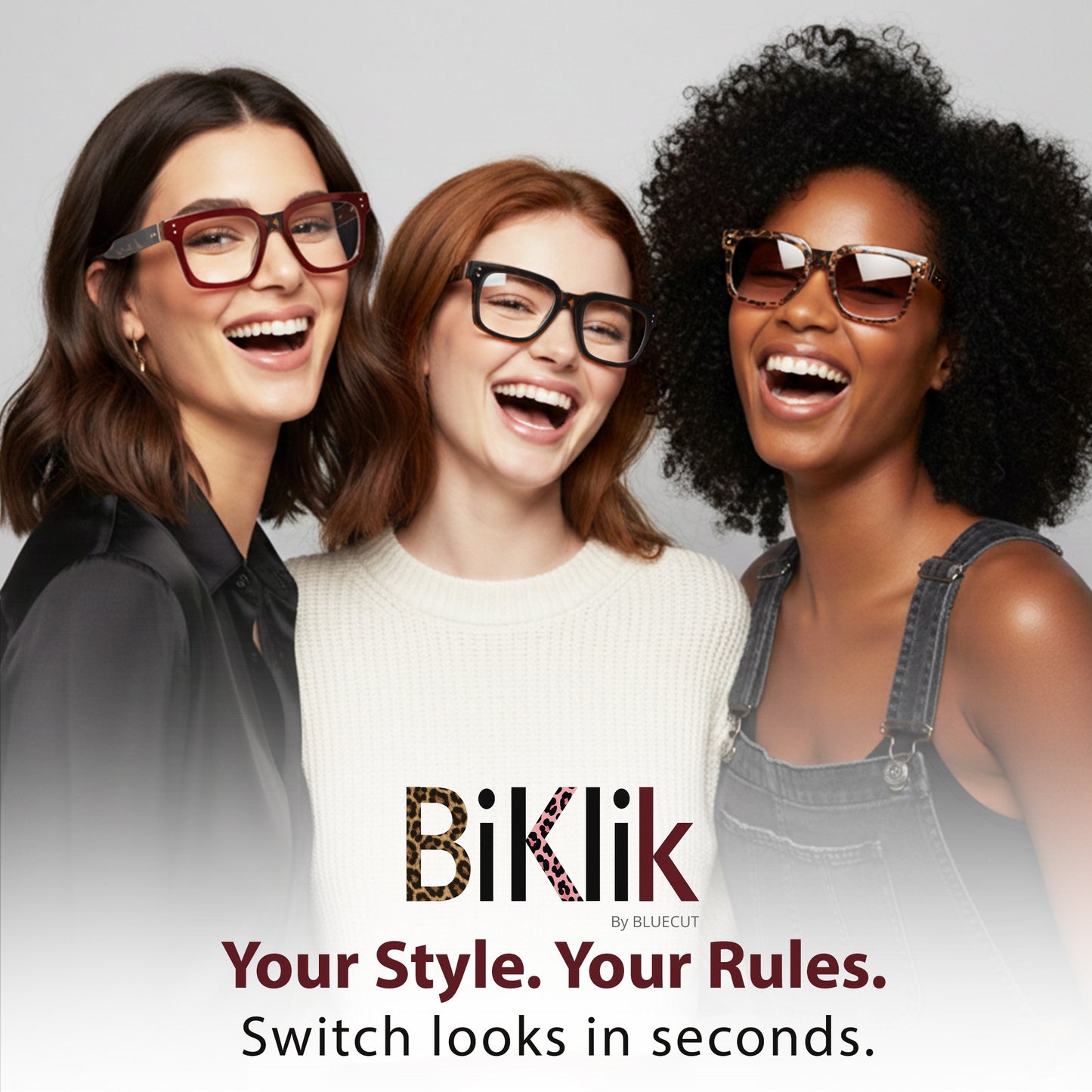 SOFIA Set – Tortoise Frame + Matte Black, Tor & Burgundy Clips