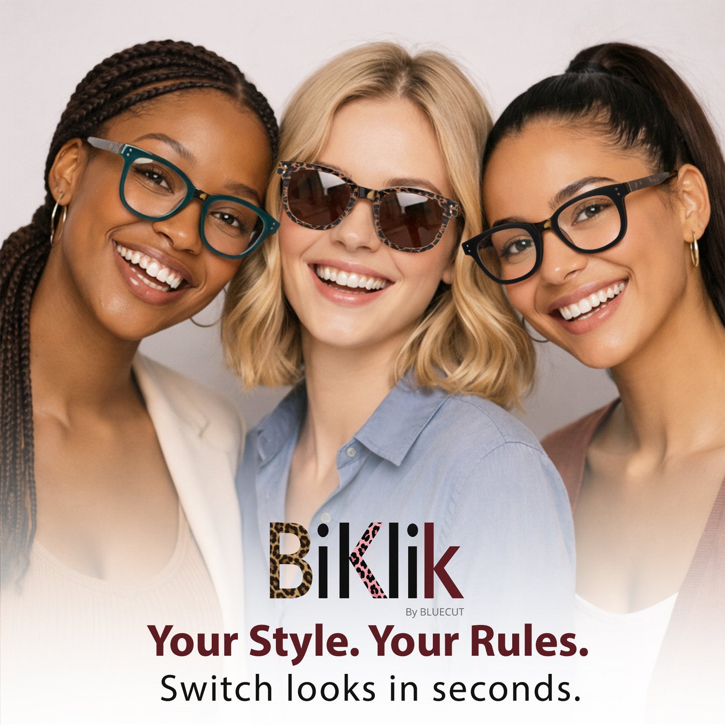 DEBBIE Set - Tortoise Frame + Matte Black, Green & Tortoise Clips