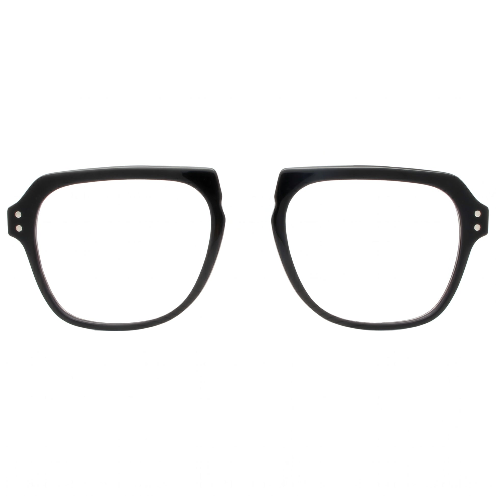 Black eyeglasses on a white background