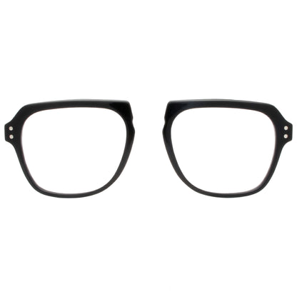 Black eyeglasses on a white background