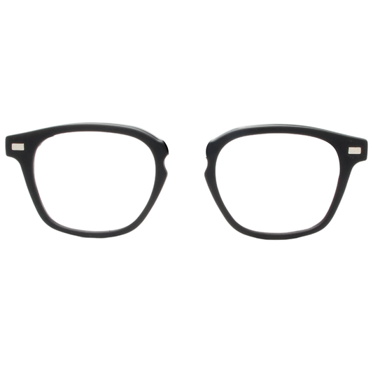 Black eyeglasses on a white background