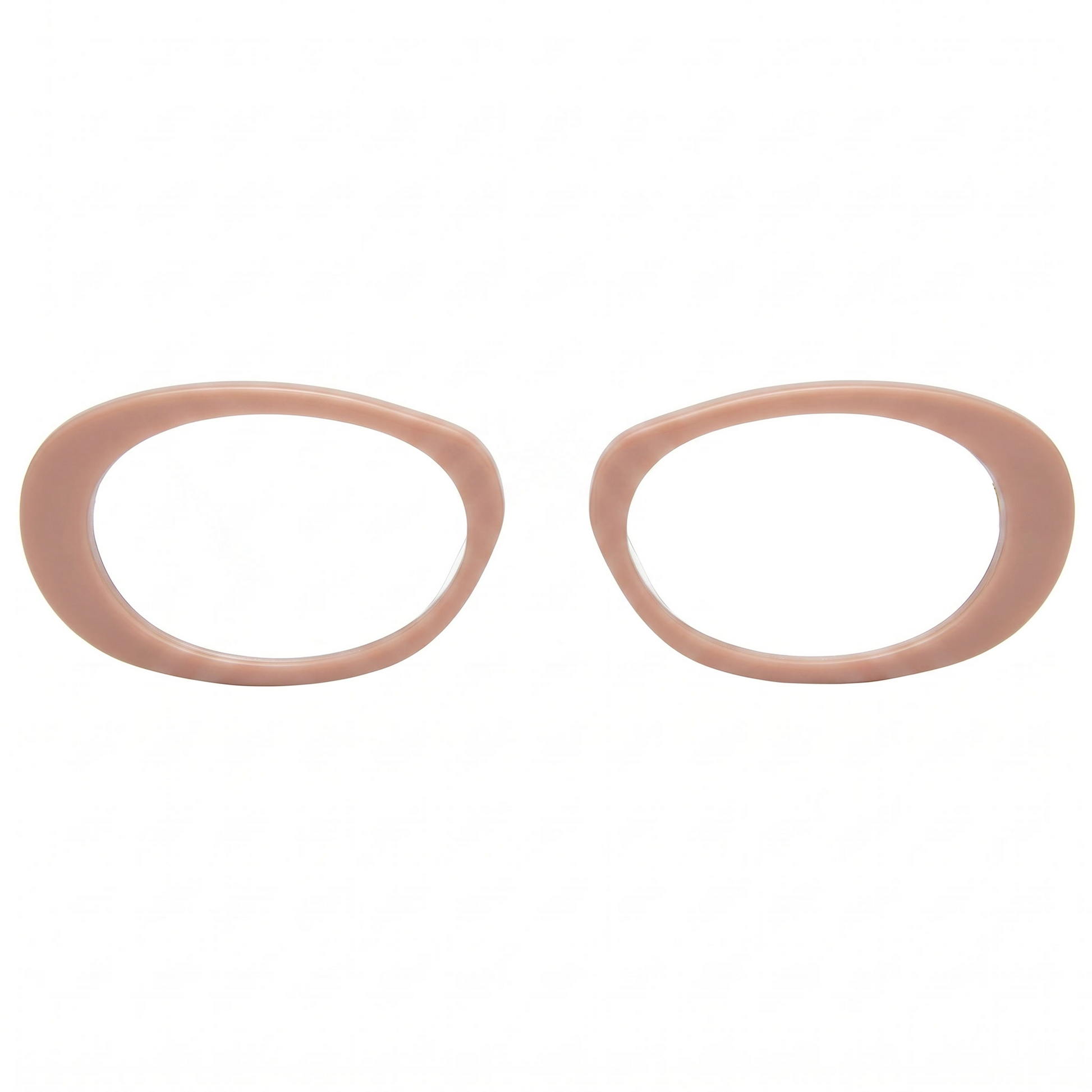 Two beige rubber gaskets on a white background