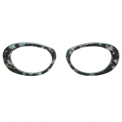 Two tortoiseshell ring-shaped objects on a white background