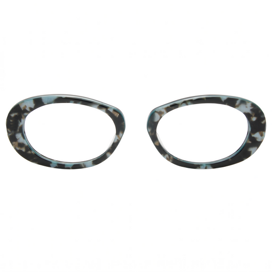 Two tortoiseshell ring-shaped objects on a white background