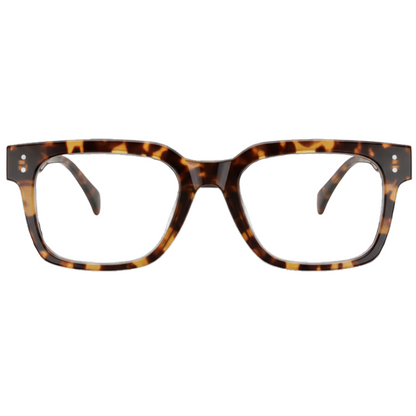 Tortoiseshell glasses on a white background