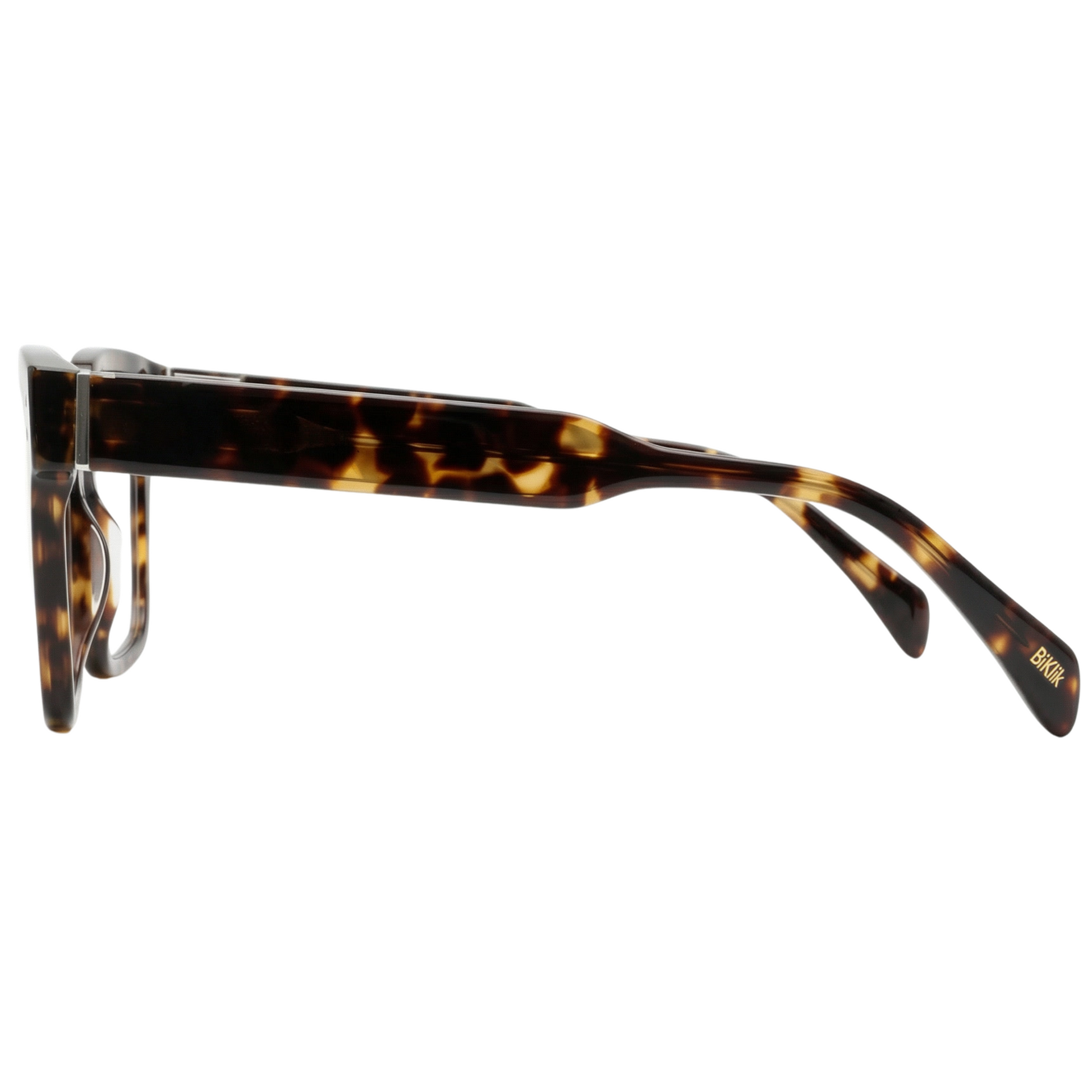 Sunglasses with tortoiseshell frame on a white background