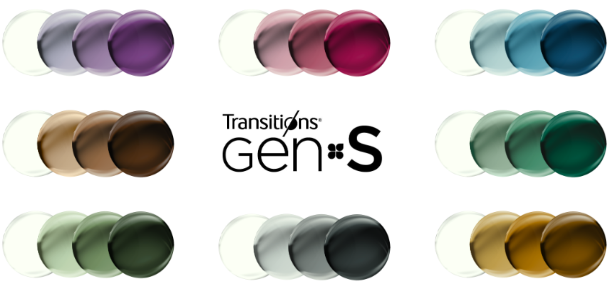 Gray lenses from clear to activated